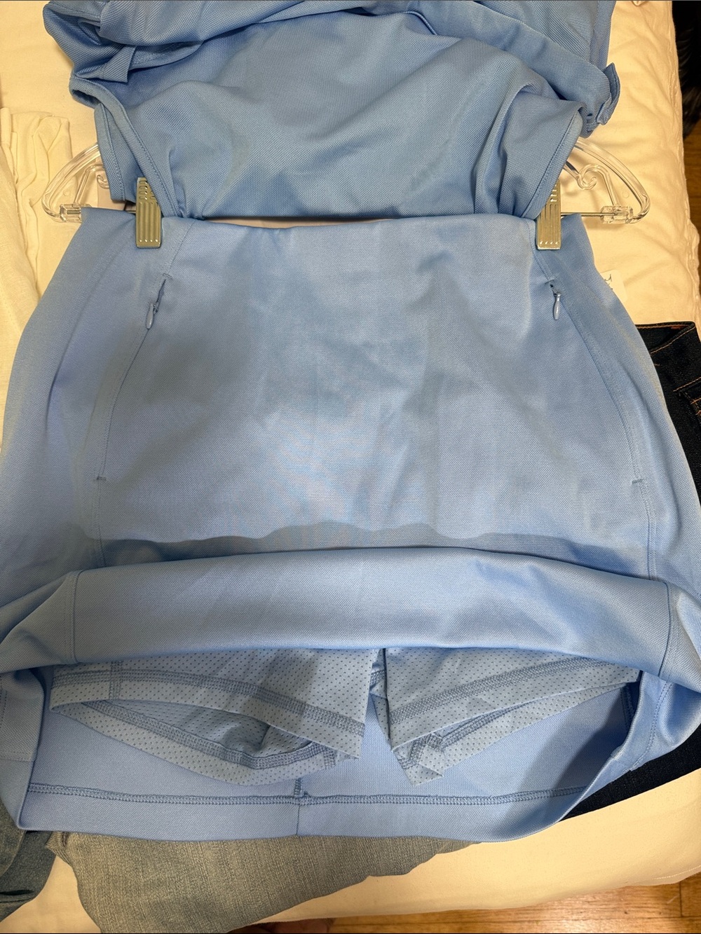 Tory Sport Light Blue Athletic Skirt with Built-In Shorts